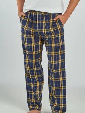 Navy/Gold NWT Boxercraft Plaid Pajama Lounge Pants | Adult | Brand New